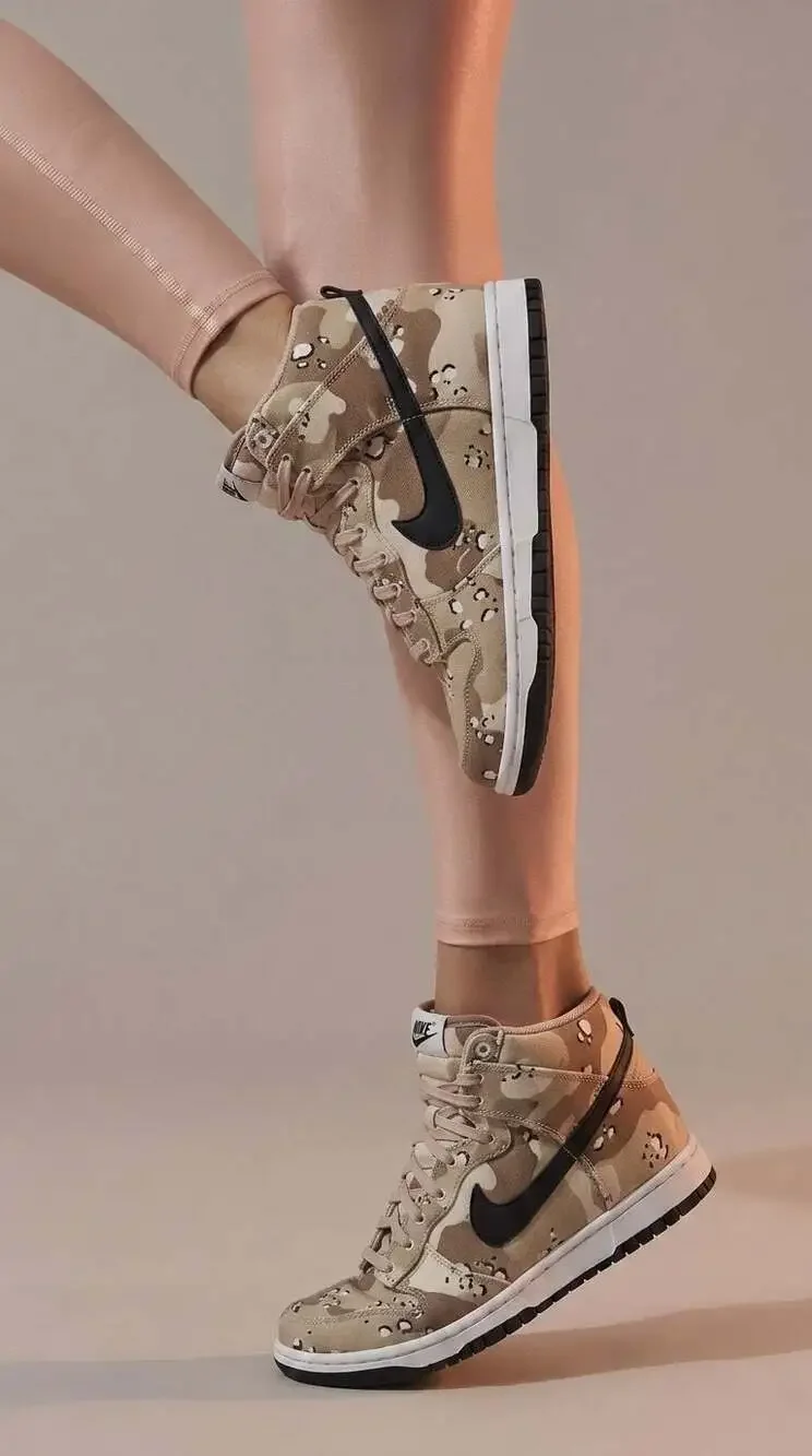 Nike Women's Dunk High 'Desert Camo' Sneakers (DX2314-200)